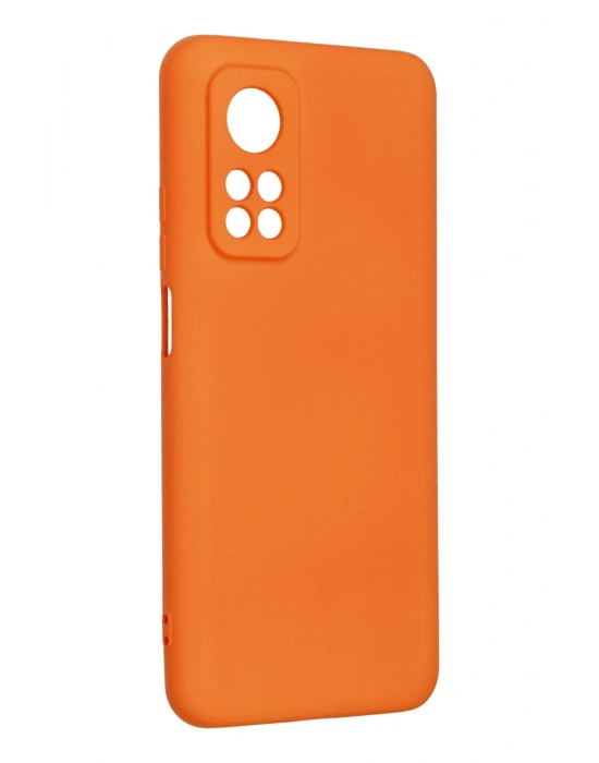 Newface Xiaomi Mi 10T Kılıf Nano içi Kadife Silikon - Turuncu