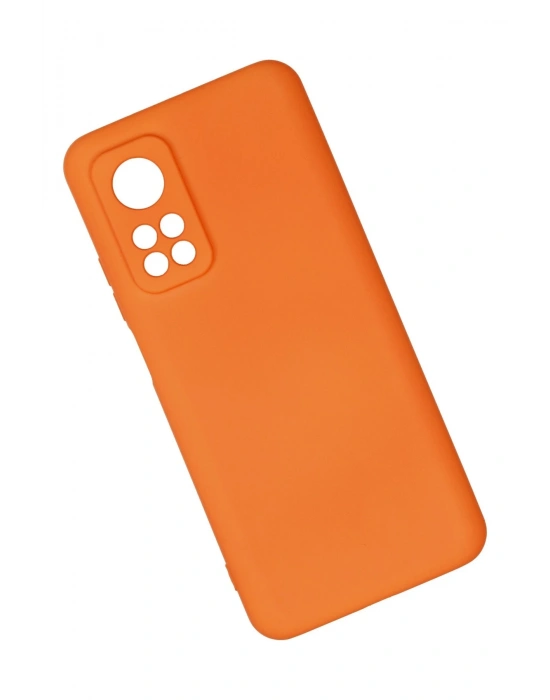 Newface Xiaomi Mi 10T Kılıf Nano içi Kadife Silikon - Turuncu