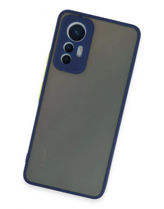 Newface Xiaomi Mi 12 Lite Kılıf Montreal Silikon Kapak - Lacivert