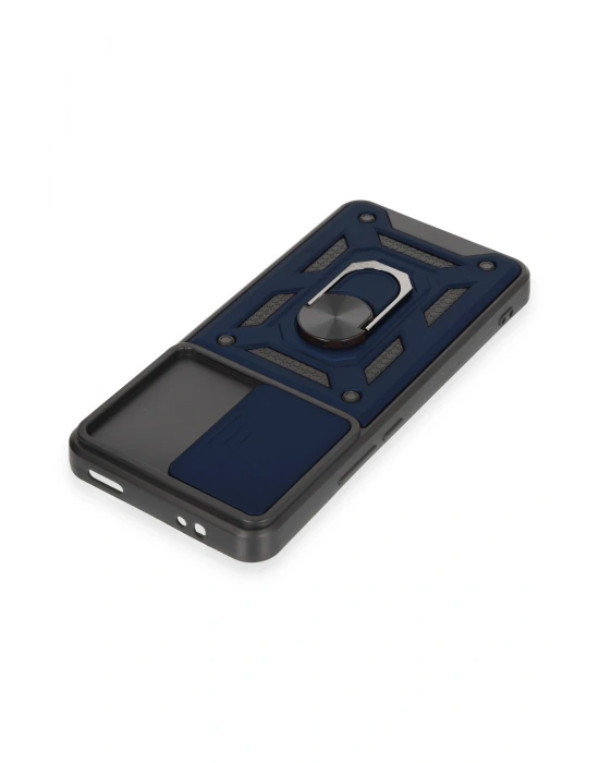 Newface Xiaomi Mi 12T Pro Kılıf Pars Lens Yüzüklü Silikon - Lacivert