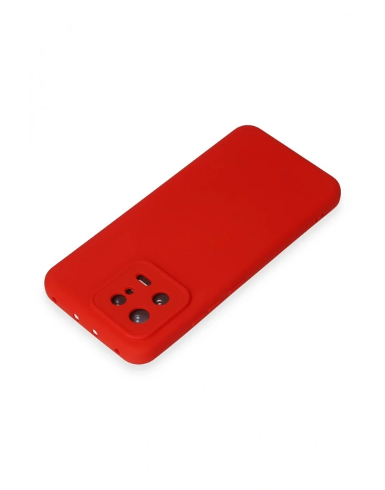 Newface Xiaomi Mi 13 Kılıf Nano içi Kadife Silikon - Kırmızı