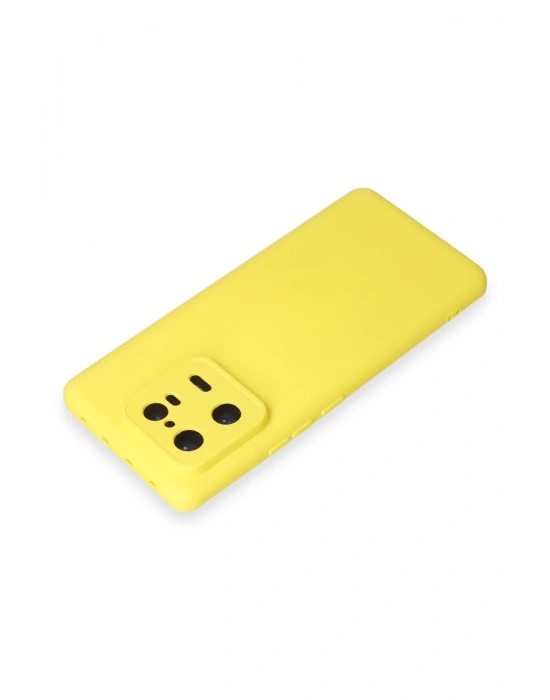 Newface Xiaomi Mi 13 Pro Kılıf Nano içi Kadife Silikon - Sarı