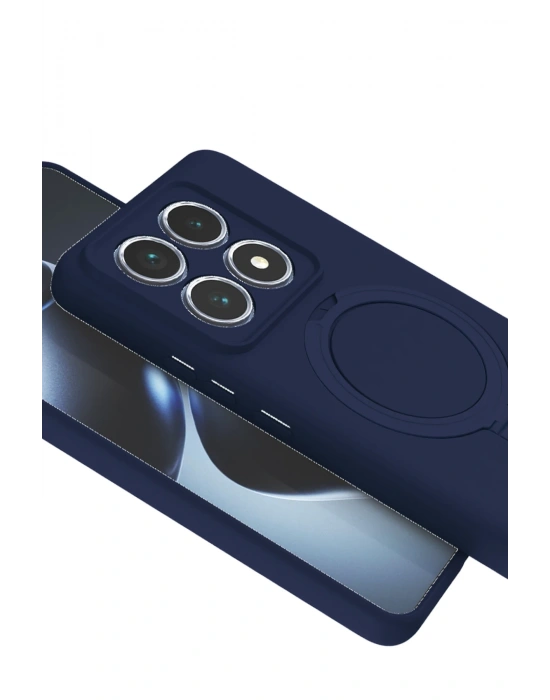 Newface Xiaomi Mi 14T Pro Regal Magsafe Standlı Kapak - Lacivert