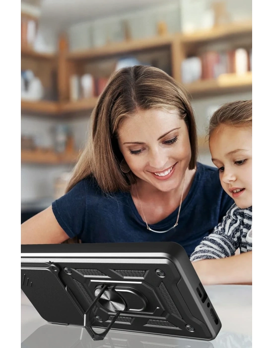 Newface Xiaomi Mi 15 Pro Kılıf Pars Lens Yüzüklü Silikon - Lacivert