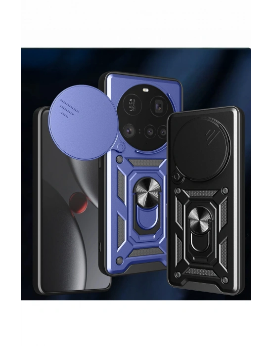 Newface Xiaomi Mi 15 Ultra Kılıf Pars Lens Yüzüklü Silikon - Lacivert