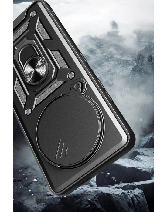 Newface Xiaomi Mi 15 Ultra Kılıf Pars Lens Yüzüklü Silikon - Yeşil