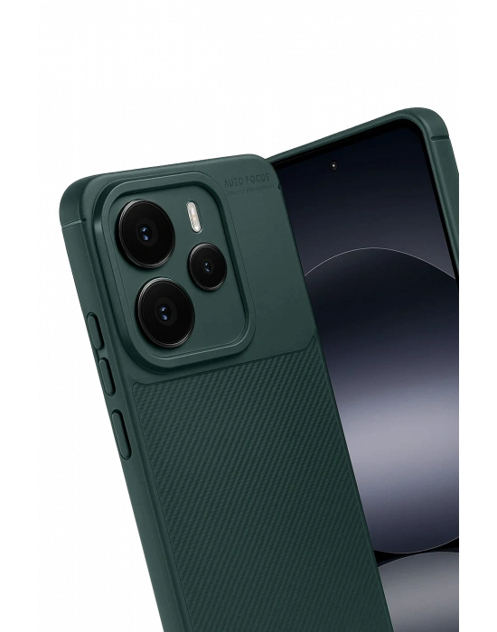 Newface Xiaomi Note 14 5G Auto Focus Karbon Kapak - Koyu Yeşil