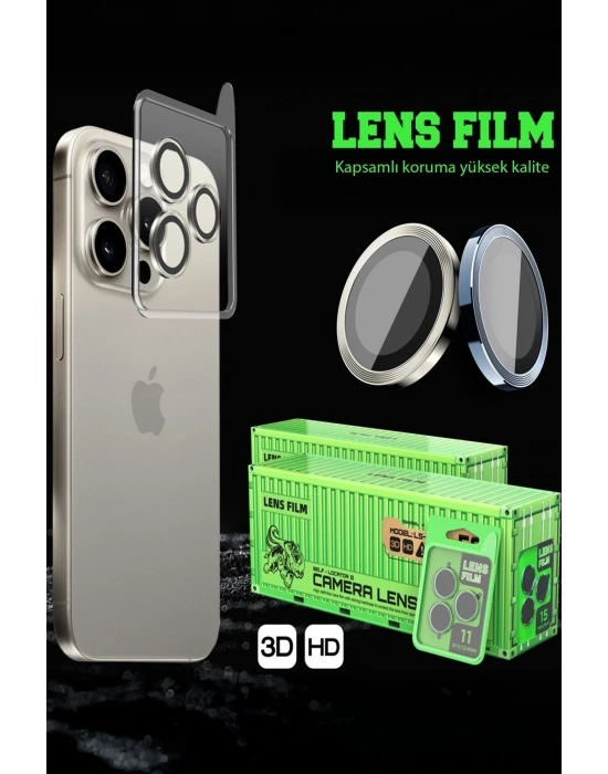 Newface Xiaomi Note 14 5G Raze Metal Kamera Lens - Siyah