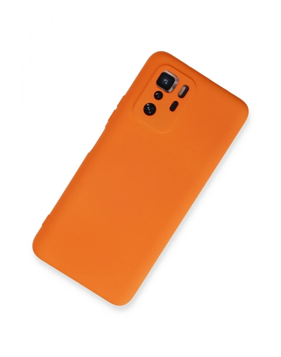 Newface Xiaomi Poco X3 GT Kılıf Nano içi Kadife Silikon - Turuncu