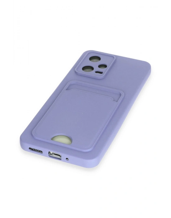 Newface Xiaomi Poco X5 5G Kılıf Kelvin Kartvizitli Silikon - Lila