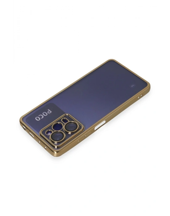 Newface Xiaomi Poco X5 Pro 5G Kılıf Razer Lensli Silikon - Gold