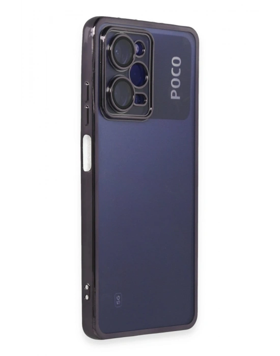 Newface Xiaomi Poco X5 Pro 5G Kılıf Razer Lensli Silikon - Mor