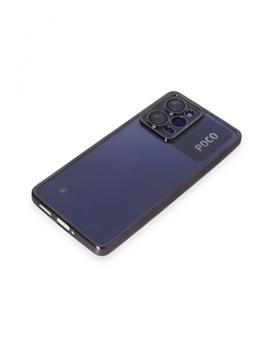 Newface Xiaomi Poco X5 Pro 5G Kılıf Razer Lensli Silikon - Mor