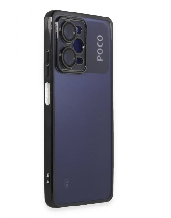 Newface Xiaomi Poco X5 Pro 5G Kılıf Razer Lensli Silikon - Siyah