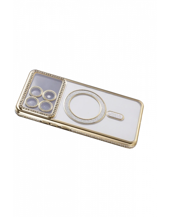 Newface Xiaomi Poco X6 Pro Joke Simli Magneticsafe Kılıf - Gold