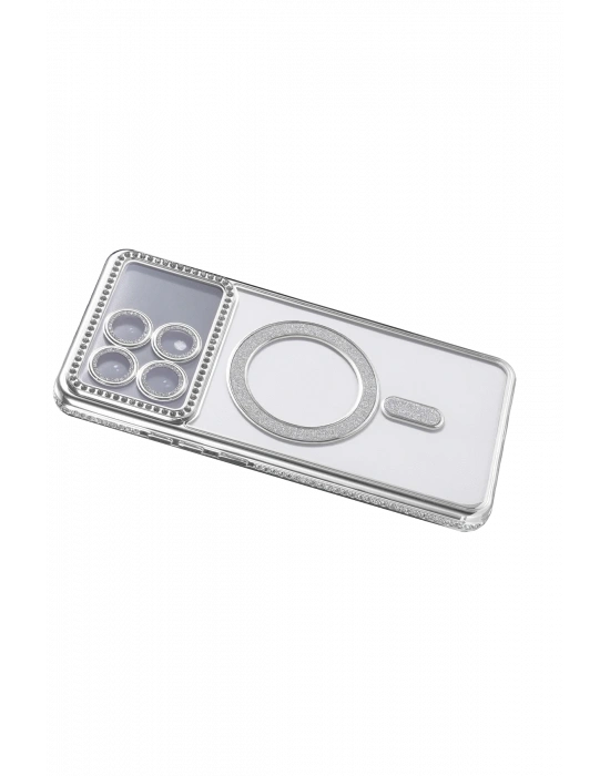 Newface Xiaomi Poco X6 Pro Joke Simli Magneticsafe Kılıf - Gümüş