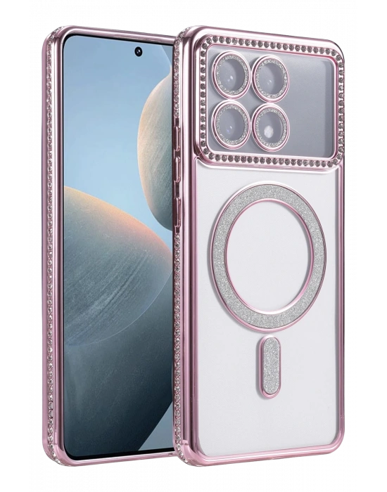 Newface Xiaomi Poco X6 Pro Joke Simli Magneticsafe Kılıf - Pembe