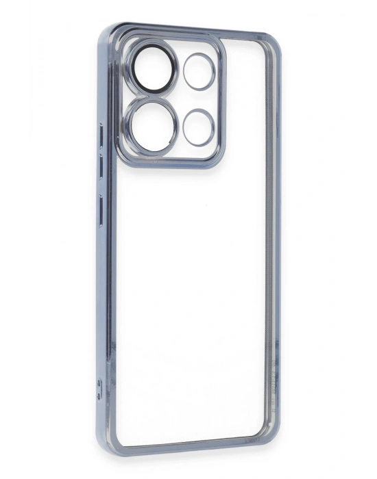 Newface Xiaomi Poco X6 Pro Kılıf Razer Lensli Silikon - Açık Mavi