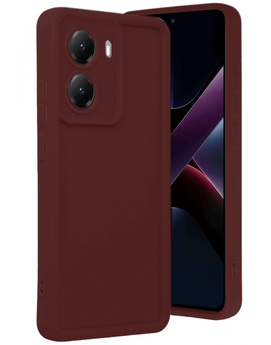 Newface Xiaomi Poco X7 Pro Viera Silikon - Bordo