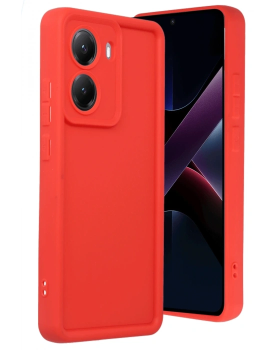 Newface Xiaomi Poco X7 Pro Viera Silikon - Kırmızı