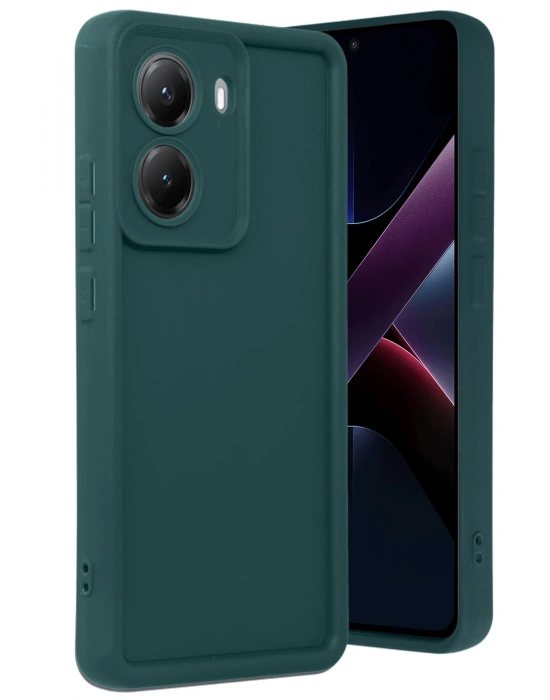 Newface Xiaomi Poco X7 Pro Viera Silikon - Koyu Yeşil