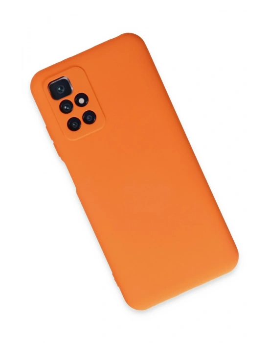 Newface Xiaomi Redmi 10 2022 Kılıf Nano içi Kadife Silikon - Turuncu