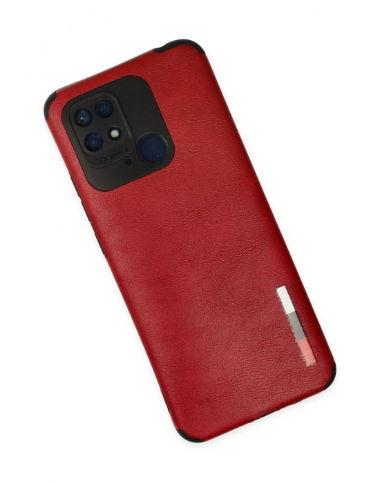 Newface Xiaomi Redmi 10C Kılıf Loop Deri Silikon - Kırmızı