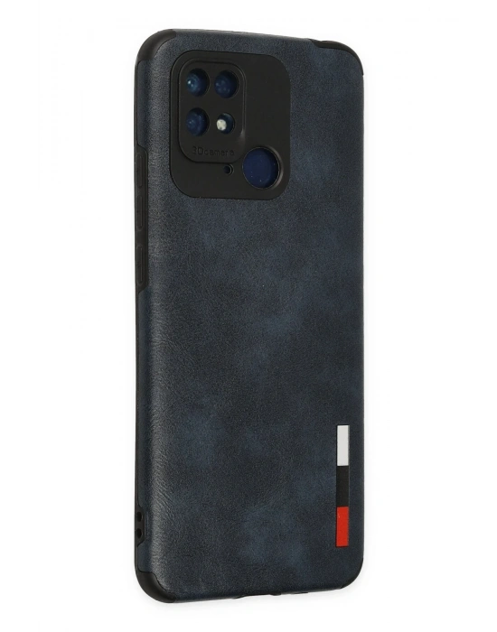 Newface Xiaomi Redmi 10C Kılıf Loop Deri Silikon - Lacivert