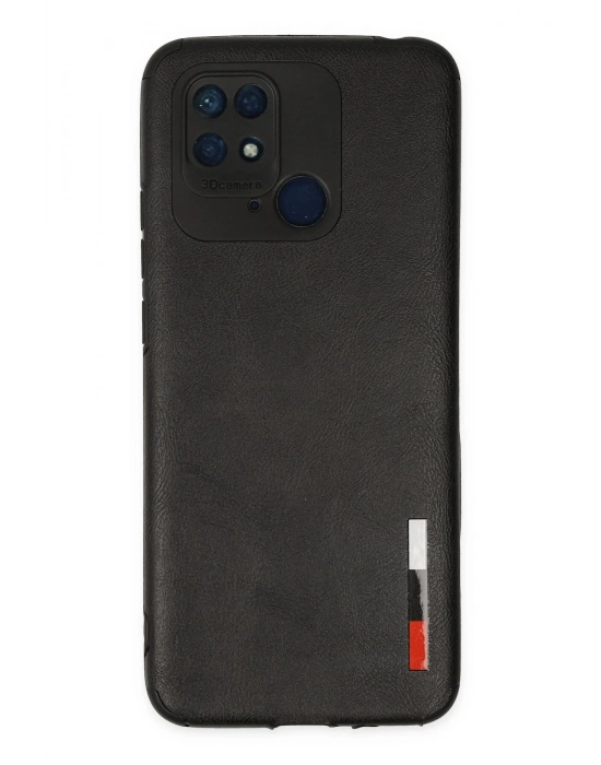 Newface Xiaomi Redmi 10C Kılıf Loop Deri Silikon - Siyah