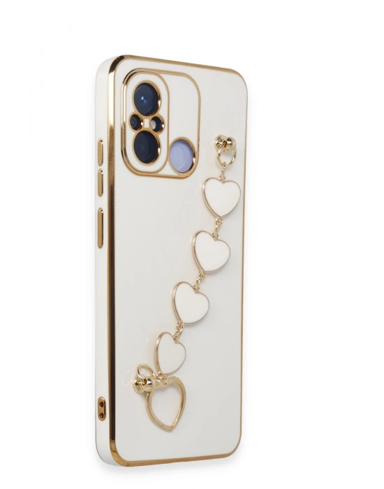 Newface Xiaomi Redmi 12C Kılıf Esila Silikon - Beyaz