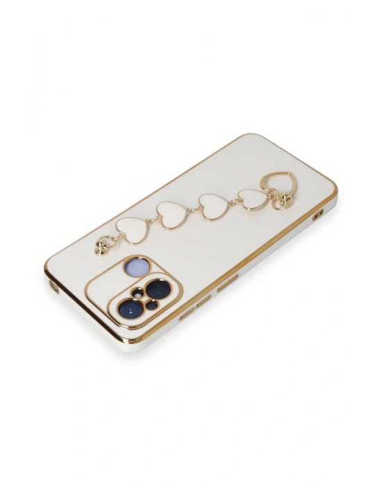 Newface Xiaomi Redmi 12C Kılıf Esila Silikon - Beyaz