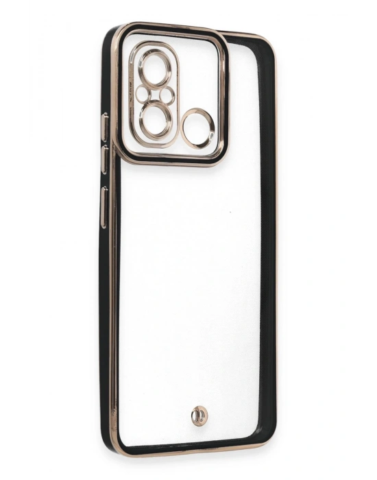 Newface Xiaomi Redmi 12C Kılıf Liva Lens Silikon - Siyah