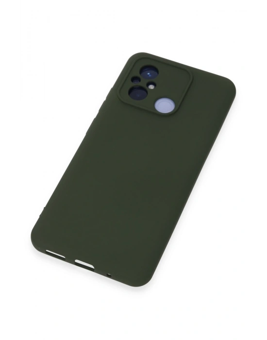 Newface Xiaomi Redmi 12C Kılıf Nano içi Kadife Silikon - Koyu Yeşil