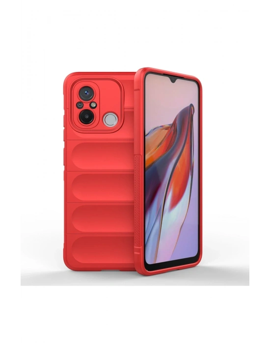 Newface Xiaomi Redmi 12C Kılıf Optimum Silikon - Kırmızı