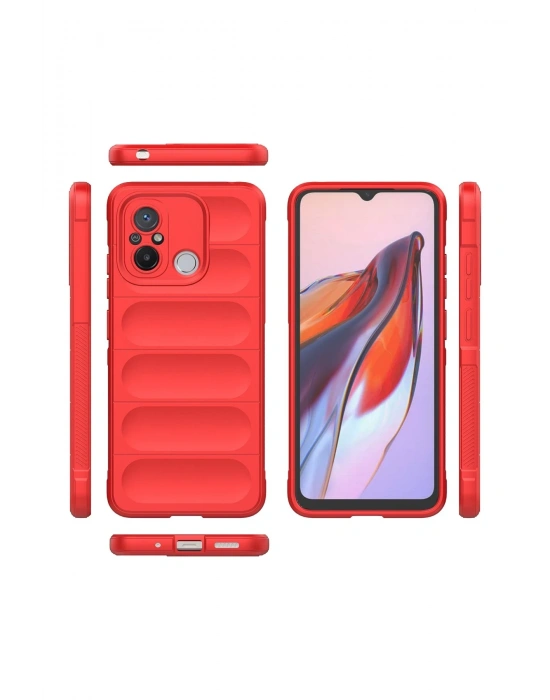 Newface Xiaomi Redmi 12C Kılıf Optimum Silikon - Kırmızı