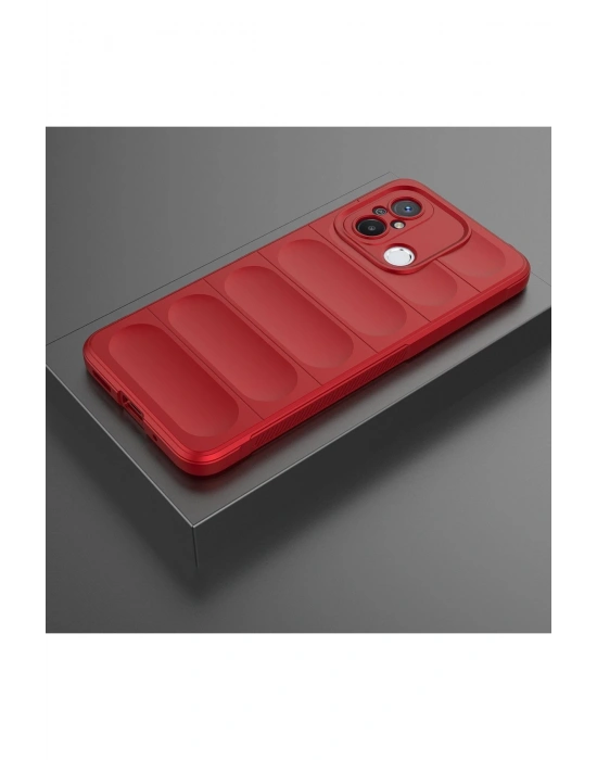 Newface Xiaomi Redmi 12C Kılıf Optimum Silikon - Kırmızı