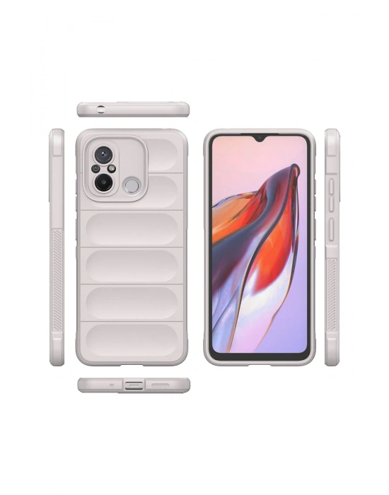 Newface Xiaomi Redmi 12C Kılıf Optimum Silikon - Krem