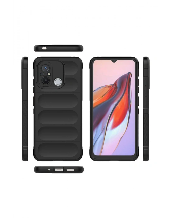 Newface Xiaomi Redmi 12C Kılıf Optimum Silikon - Siyah