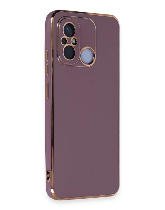 Newface Xiaomi Redmi 12C Kılıf Volet Silikon - Mor