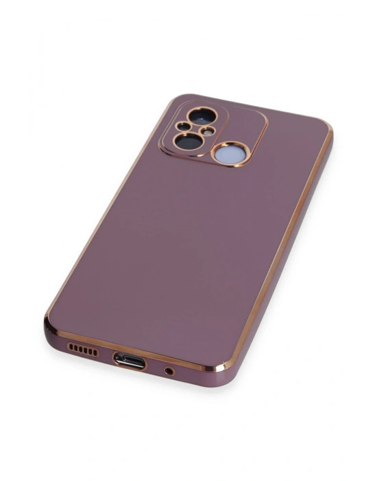 Newface Xiaomi Redmi 12C Kılıf Volet Silikon - Mor