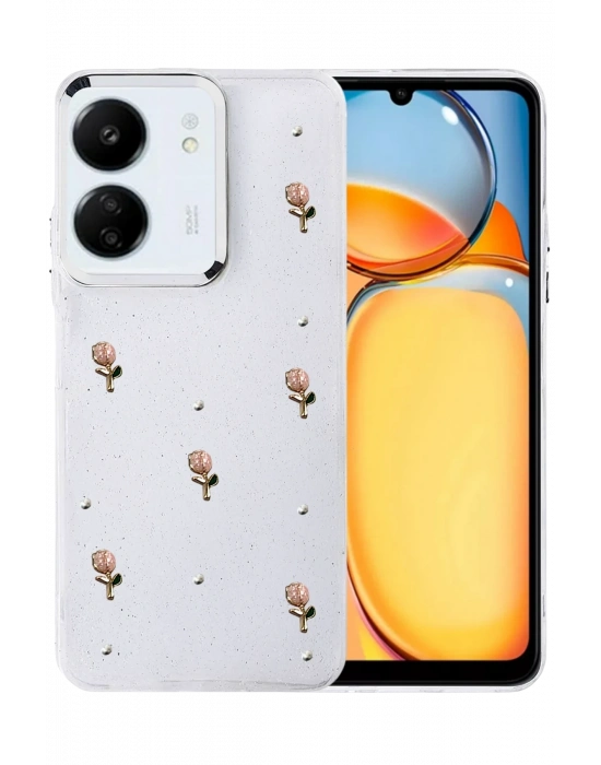 Newface Xiaomi Redmi 13C Fiyonk Desenli Kapak - Desen 6