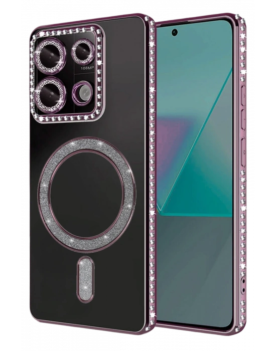 Newface Xiaomi Redmi 13C Joke Simli Magneticsafe Kılıf - Pembe