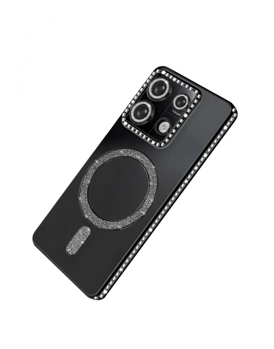 Newface Xiaomi Redmi 13C Joke Simli Magneticsafe Kılıf - Siyah