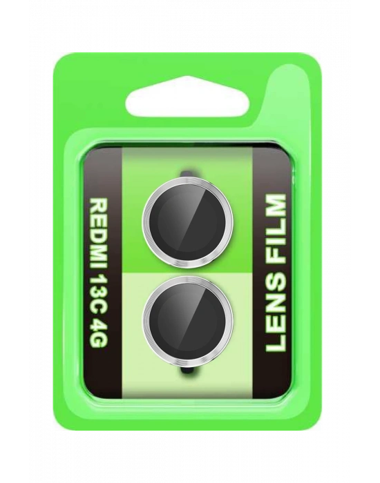 Newface Xiaomi Redmi 13C Raze Metal Kamera Lens - Gümüş