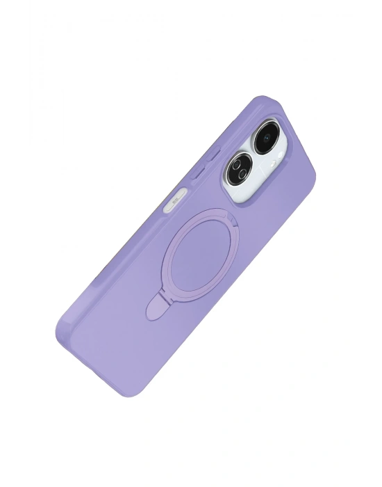 Newface Xiaomi Redmi 13C Regal Magsafe Standlı Kapak - Lila