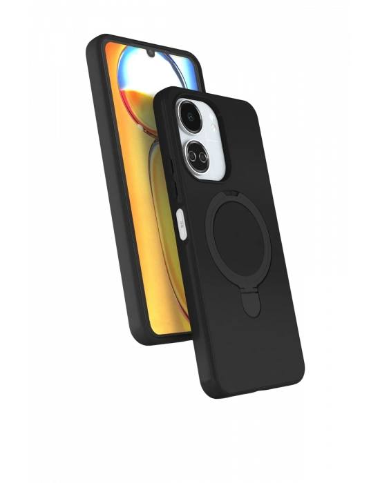 Newface Xiaomi Redmi 13C Regal Magsafe Standlı Kapak - Siyah