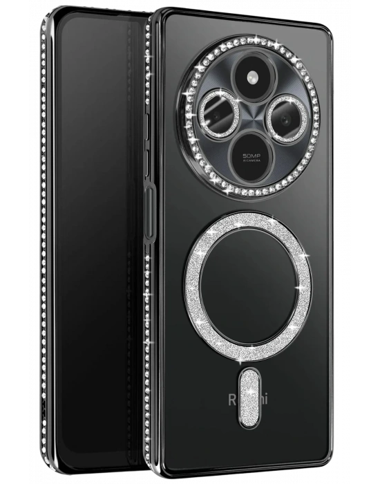 Newface Xiaomi Redmi 14C Joke Simli Magneticsafe Kılıf - Siyah