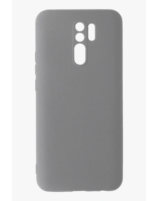 Newface Xiaomi Redmi 9 Kılıf Nano içi Kadife Silikon - Gri