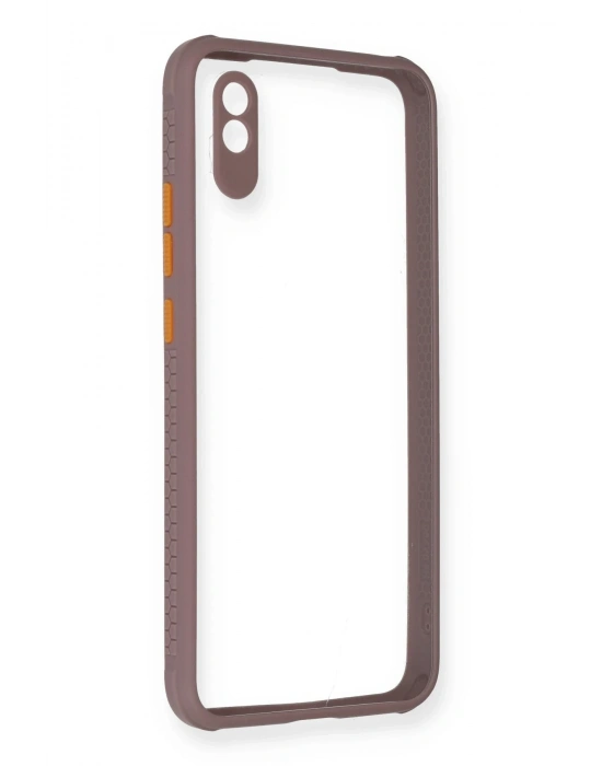 Newface Xiaomi Redmi 9A Kılıf Miami Şeffaf Silikon - Açık Mor