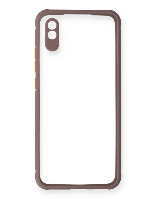 Newface Xiaomi Redmi 9A Kılıf Miami Şeffaf Silikon - Açık Mor